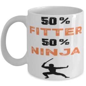 Fitter Ninja Coffee Mug,Fitter Ninja, Unique Cool Gifts For Professionals and co-workers