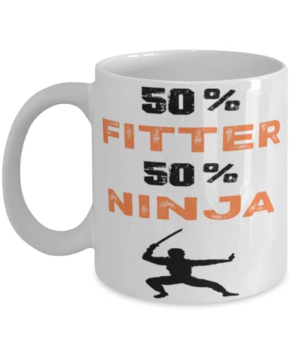 Fitter Ninja Coffee Mug,Fitter Ninja, Unique Cool Gifts For Professionals and co-workers