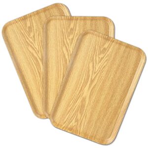 arco design wood fiber set of 3 units serving tray breakfast lunch dinner food compliant (set of 3 units)