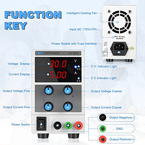 30V 5A Bench Power Supply Variable and Banana Plugs Solder DIY Banana Plug Connectors 10 Pairs