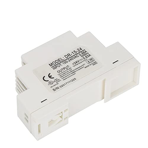 NOVOCE DR-15 15W Single Output 5V 12V 15V 24V Din Rail Mounting (Size : 24V)