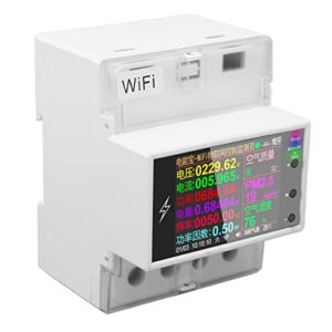 smart power monitor, wifi energy meter sharing management rail mounting double alarms app control ac85‑265v for shopping mall