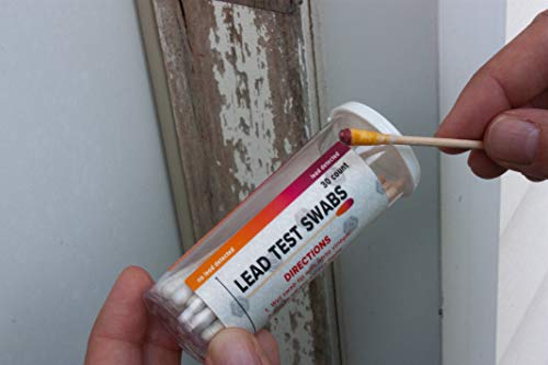 SCITUS know, understand Lead Test Kit with 30 Testing Swabs Rapid Test Results in 30 Seconds Just Dip in White Vinegar to Use Lead Testing Kits for Home Use, Suitable for All Painted Surfaces