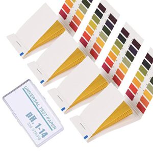 ph test strips, 4 packs of 320 ph. 1-14 test paper, litmus paper ph test strips, ph balance test strips for women for water saliva urine soil testing