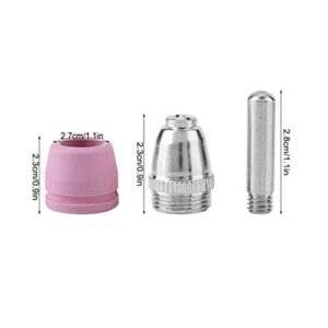 RX WELD 52Pcs Plasma Cutter Torch Consumables Electrode Nozzles Cups Kit Galvanized Copper Ceramic AG-60 Consumables