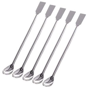 13Pcs Stainless Steel Lab Spatula Micro Scoop Reagent Laboratory Mixing Spatula 22cm Long Sampling Spoon