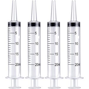 frienda large plastic syringe for scientific labs 4 pack measuring syringe tools dispensing multiple uses