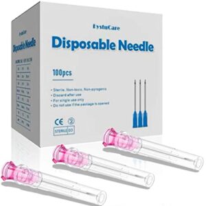 100pcs 18gauge 1 inch lab dispensing needle accessories for industry precision applications, scientific research, animal and plant supplies, individually sealed package