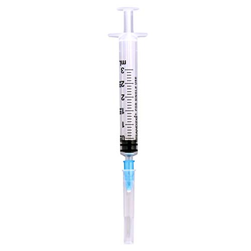 Brandzig 3ml Syringe with Needle - 23G, 1" Needle (100-Pack)…