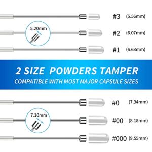 Capsule Filling Machine Tools Kits Micro Tiny Spoon Spatula, Lab Scoop Filling Tray, Herb Powder Tamper Tool for Lab Capsule Filler Pill Maker, Fit Empty Capsules Sizes 000 00 0 1 2 3