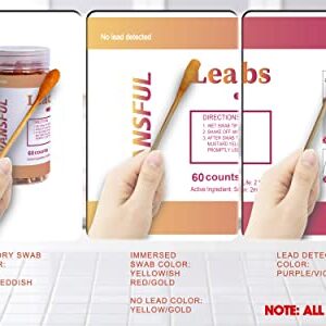 VANSFUL Lead Test swabs 60 Counts Rapid Test kit, Results in 30 Seconds, Dip in Water to Use Lead Testing Kits for Home Use, Suitable for All Painted Surfaces,Ceramics, Dishes, Metal, Wood
