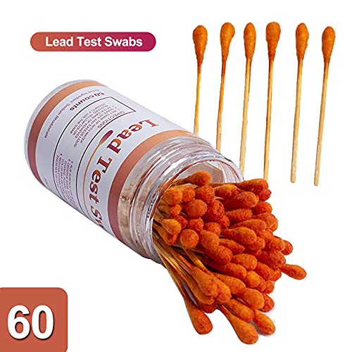 VANSFUL Lead Test swabs 60 Counts Rapid Test kit, Results in 30 Seconds, Dip in Water to Use Lead Testing Kits for Home Use, Suitable for All Painted Surfaces,Ceramics, Dishes, Metal, Wood