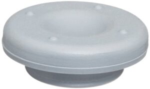 wheaton 224100-175 rubber 20mm straight plug style stopper, gray chlorobutyl-isoprene blend/40 ptfe faced (case of 1000)