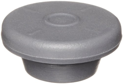 Wheaton W224100-181 Rubber 20mm Snap-On Style Stopper, Gray Chlorobutyl/46 (Case of 1000)