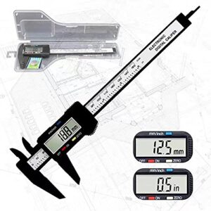 digital calipers,electronic digital calipers,yklsxkc lcd screen displays 0-6″caliper measuring tool,inch and millimeter conversion, suitable for jewelry measurement and 3d printing
