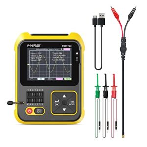 weytoll 2 in 1 handheld oscilloscope transistor tester, 200khz bandwidth digital oscilloscope testing tool 2.4 inch colorful display pwm output for npn/pnp diode capacitor resistor transistor, etc