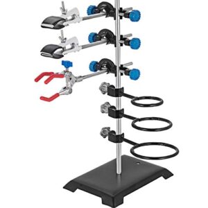 vevor laboratory grade metalware set – support stand premium iron material laboratory stand support lab clamp flask clamp condenser stand 60cm