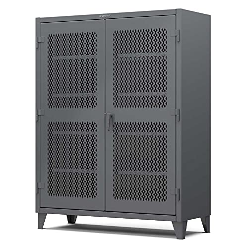 Strong Hold Extra Heavy Duty 12 GA Cabinet with Ventilated Doors - 60 in. W x 24 in. D x 78 in. H - 56-V-244