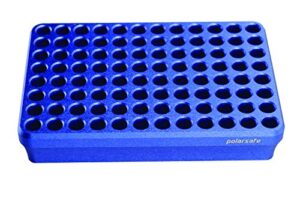 argos technologies cb96 polarsafe aluminum cooling block 96-well for 0.2 ml tubes, strips or 96-well plates, blue
