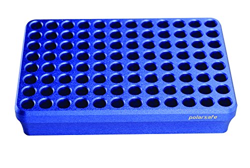 Argos Technologies CB96 Polarsafe Aluminum Cooling Block 96-Well for 0.2 mL Tubes, Strips or 96-Well Plates, Blue