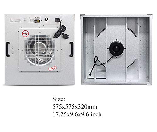 YJINGRUI Vertical Laminar Flow Hood Air Flow Clean Bench with HEPA-Filter for Class 100 / ISO 5 Cleanliness Dust Free Work Single Use 110V (22.6'X22.6'X29 Workbench)