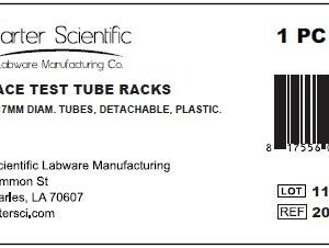 Karter Scientific 208U2 Plastic Test Tube Rack for 15/18 mm Tubes, Holds 50, Detachable (Single)