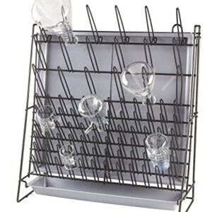 Heathrow Scientific HS23243A Glassware Drying Rack, 90 Pegs, Vinyl-Coated Steel Wire Construction, Self-Standing or Wall-Mountable