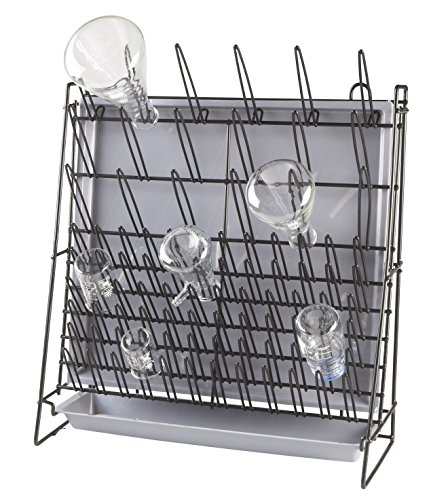 Heathrow Scientific HS23243A Glassware Drying Rack, 90 Pegs, Vinyl-Coated Steel Wire Construction, Self-Standing or Wall-Mountable