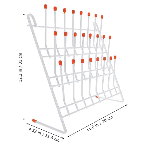 LILYRIN Lab Drying Rack 24 Pegs Lab Glassware Rack Wire Glassware Drying Rack Wall Mount/ Lab Glass Drying Rack