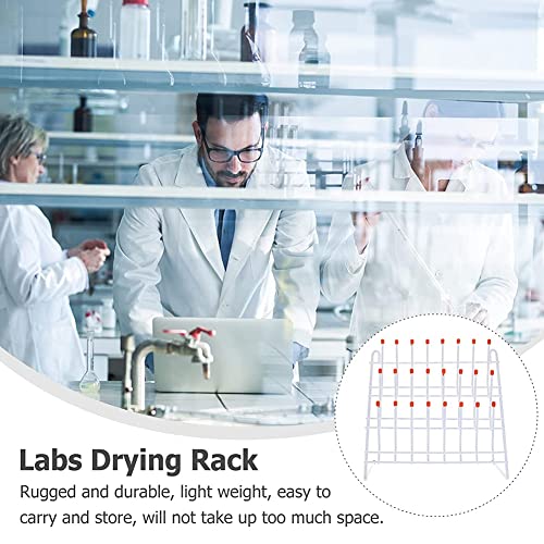 LILYRIN Lab Drying Rack 24 Pegs Lab Glassware Rack Wire Glassware Drying Rack Wall Mount/ Lab Glass Drying Rack
