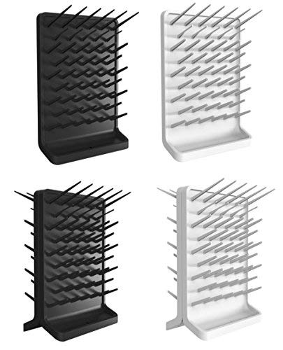 Azzota Pegboard Bench-top/Wall-Mount Laboratory Glassware Drying Rack with 52 Pegs, Gray