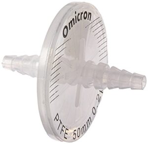 omicron 200050r ptfe venting filter disc, 60 psi maximum operation pressure, 50 mm, 0.2 µm sterile, individually packed (pack of 10)