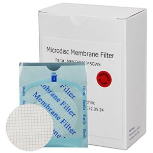 simpure mce gridded membrane filter sterile, 47mm diameter and 0.45um pore size, individual pack membrane disc filter, hydrophilic filter paper, pack of 100