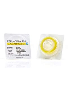 foxx life sciences 371-2215-oem pes ezflow syringe filter, sterile, 25 mm diameter.2 µm pore size (pack of 100)