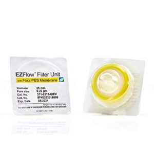 Foxx Life Sciences 371-2215-OEM PES EZFlow Syringe Filter, Sterile, 25 mm Diameter.2 µm Pore Size (Pack of 100)