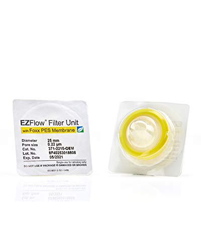 Foxx Life Sciences 371-2215-OEM PES EZFlow Syringe Filter, Sterile, 25 mm Diameter.2 µm Pore Size (Pack of 100)