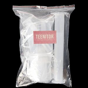 Plastic Graduated Cylinders& Plastic Beakers,Teenitor 5pcs Plastic Graduated Cylinders 10ml 25ml 50ml 100ml 250ml & 5pcs Plastic Beakers 50ml 100ml 250ml 500ml1000ml Clear 10pcs