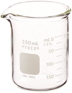 pyrex 1003-250cn heavy duty griffin 1003 250ml beaker double scale grad, glass