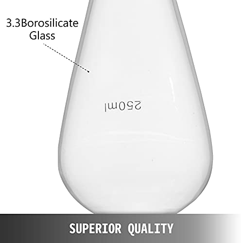 VEVOR New Laboratory Glassware 24/40 Chemistry Glassware 29PCS Chemistry Lab Glassware Kit 250 1000ml for Distillations Separation Purification Synthesis 24/40 29PCS