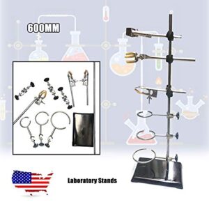 DOMINTY 60CM Laboratory Stands Support and Lab Clamp Flask Clamp Condenser Clamp Stands,Lab & Scientific Supplies Glassware & Labware