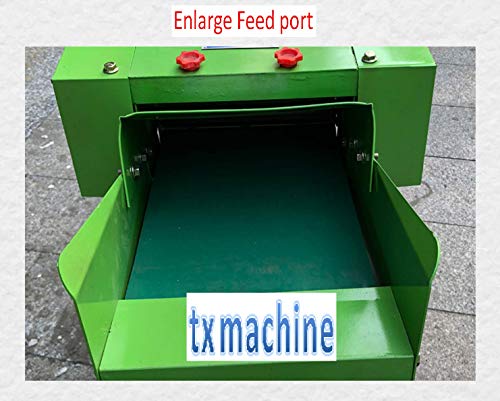 txmachine Hay Cutter Dry-Wet Hay Straw Cutter Forage Crop Crusher 2.2KW Cattle Sheep Feed Processing Machine for Corn Straw,Yellow Bamboo Straw with Motor 4 Blades (red, 220V/50HZ)