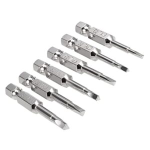 kozelo tri-angle screwdriver bit set – [2 inch x h1/4 x ta18/20/23/25/27/30] magnetic screw driver batch head for pneumatic or power tool use, s2 steel