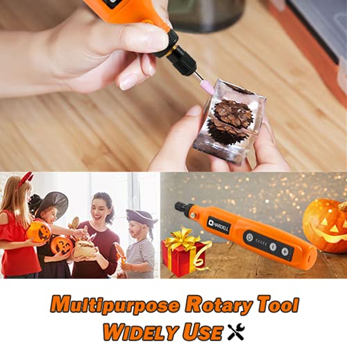 HARDELL Mini Cordless Rotary Tool, 5-Speed and USB Charging Rotary Tool Kit with 55 Accessories, Multi-Purpose 3.7V Power Rotary Tool for Sanding, Polishing, Drilling, Etching, Engraving, DIY Crafts