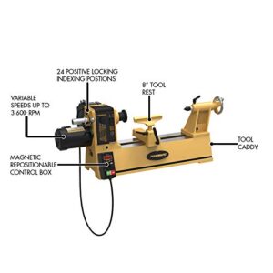 Powermatic PM2014, 14" x 20" Benchtop Woodworking Lathe, 1Ph 115V (1792014)