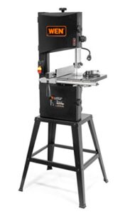 wen ba3962 3.5-amp 10-inch two-speed band saw with stand and worklight , black