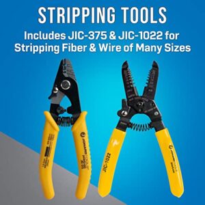 Jonard Tools TK-179 - Advanced Fiber Prep Kit for Slitting, Ringing, Cutting, and Stripping Fiber Optic Cables