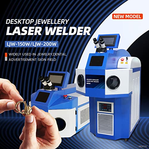 60 Joules Jewelry Welder 200W Jewelry Laser Welding Machine 220V 1 Phase LJW-200W Jewelry Spot Welder Repair Tool for Bracelets Gold Silver Platinum 24K Gold Spot Welding