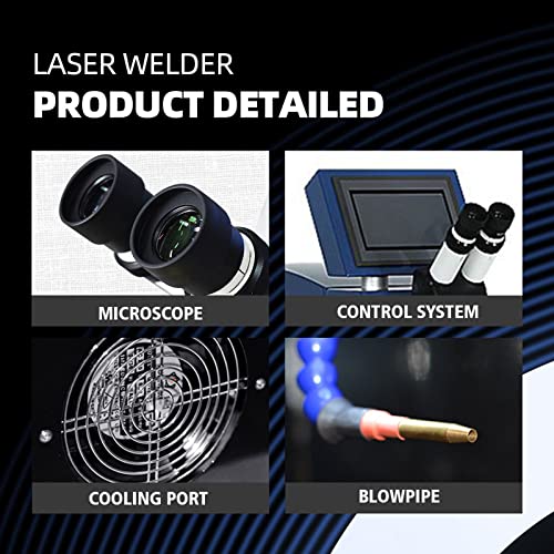 60 Joules Jewelry Welder 200W Jewelry Laser Welding Machine 220V 1 Phase LJW-200W Jewelry Spot Welder Repair Tool for Bracelets Gold Silver Platinum 24K Gold Spot Welding