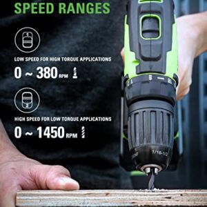 [Professional Grade] Greenworks 24V Max Cordless Brushless Drill + Impact Combo Kit, (2) 2.0Ah Batteries, FAST Charger, and Bag Included