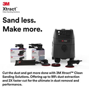 3M Pneumatic Random Orbital Sander - Xtract ROS, 88950, 6 in, Non-Vacuum, 3/16 in Orbit, Lightweight and Comfortable, 12000 RPM, 209W Motor, 3 Speed Settings with Thumb Control